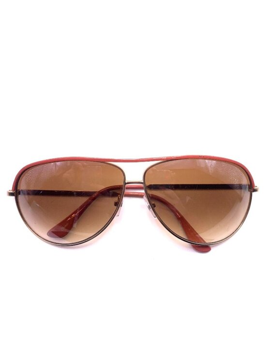 Accessories - Retro Aviator Sunglasses With Gold Frame & Gradient Brown Lenses For Women